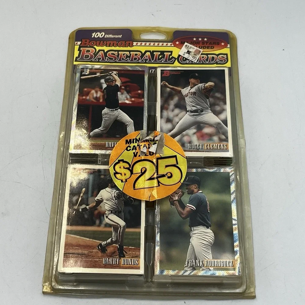 1993 MLB Baseball Megacards Inc Baseball 4 Square Blister 100 Bowman Cards Bonds